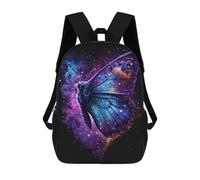 sinyumoney Cosmic Butterfly Art Print-5 Children's 17 Inch School Backpack 3D Printed Cool Knapsack for Kids Travel Rucksacks Book Bags Kids School Bag