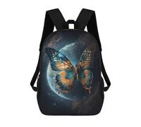 sinyumoney Cosmic Butterfly Art Print Backpack School Bag Water Resistant School Bag Business Backpack for Boys/Girls/Teenagers 17inch