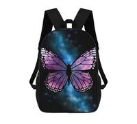 sinyumoney Cosmic Butterfly Backpack School Lightweight Airport College Students Back Pack for Campus Outdoor Travel Sports 17inch