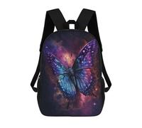 sinyumoney Cosmic Butterfly Wall Art School Backpack Water Resistant School Bag Business Backpack for Men/Women 17inch