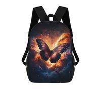 sinyumoney Cosmic Butterfly Wallpaper Rucksack Rucksack Casual Daypacks School Work Travel Bag for Men, Women & Teenage Boys 17inch