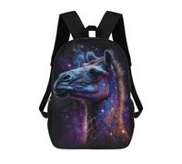 sinyumoney Cosmic Camel Art Print Backpack School Bag Large School Backpack for Boys - Perfect for Travel, Work And Daily Use 17inch