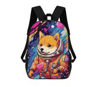 sinyumoney Cosmic Canine Astronaut-2 School Bags School Secondary High School College Backpack Travel for Boys/Girls/Teenagers 17inch