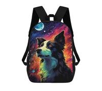 sinyumoney Cosmic Canine Canvas-2 Backpack School Bag Travel College Rucksack Backpacks for Girl, Teen Girls 17inch