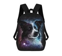 sinyumoney Cosmic Canine Canvas Print-1 Backpack School Bag Water Resistant School Bag Business Backpack for Boys/Girls/Teenagers 17inch