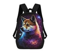 sinyumoney Cosmic Canine Canvas Print School Backpack Water Resistant School Bag Business Backpack for Men/Women 17inch