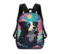 sinyumoney Cosmic Canine Dreamscape-1 School Backpack Fashion Stationery Backpack Waterproof Casual Daypacks for Camping Outdoor Adventures And Daily Travel 17inch