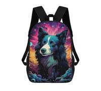 sinyumoney Cosmic Canine Dreamscape-2 Backpack School Bag Fashion Stationery Backpack Waterproof Casual Daypacks- Perfect for Travel, Work And Daily Use 17inch