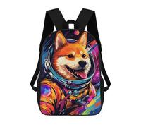 sinyumoney Cosmic Canine Explorer-7 Children's Backpacks 17inch School Backpack 3D Printed Bag Bookbag for Kids Travel Rucksacks Boy Girl Book Bags Kids School Bag