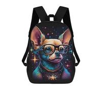 sinyumoney Cosmic Canine Explorer School Backpack Water Resistant School Bag Business Backpack for Men/Women 17inch