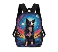 sinyumoney Cosmic Canine Majesty-2 Backpacks 3D Printed 17inch Kids School Backpack Outdoor Casual Daypack Casual Travel Bags for Middle School Students