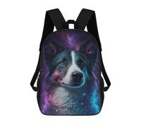 sinyumoney Cosmic Canine Portrait-5 School Backpack Fashion Stationery Backpack Waterproof Casual Daypacks for Camping Outdoor Adventures And Daily Travel 17inch