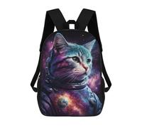 sinyumoney Cosmic Cat Astronaut Art Print-8 Backpack School Water Resistant Travel Backpack Computer Bag - Perfect for Travel, Work And Daily Use 17inch