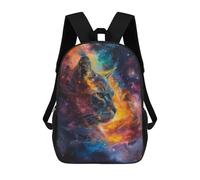 sinyumoney Cosmic Cat Dreams Backpacks 3D Printed 17inch Kids School Backpack Outdoor Casual Daypack Casual Travel Bags for Middle School Students