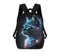 sinyumoney Cosmic Cat Portrait-33 Backpack School Bag Lightweight Airport College Students Back Pack for School/Work/Travel 17inch