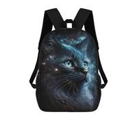 sinyumoney Cosmic Cat Portrait-39 17inch School Bag 3D Printed Children's School Backpack Casual Fashion Travel Backpacks for Kids School Students