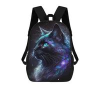 sinyumoney Cosmic Cat Portrait-43 Backpack School Bag High Secondary School Bags Casual Backpack for Teenage Girls Boys Women Men 17inch