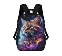 sinyumoney Cosmic Cat Portrait-55 School Backpack Business Laptop Rucksack Bag Unisex Casual Daypack for Men, Women & Teenage Boys 17inch