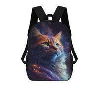 sinyumoney Cosmic Cat Portrait-64 Backpack School Bag Lightweight Casual Daypack School Backpacks for School/Work/Travel 17inch