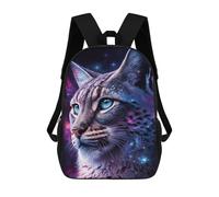sinyumoney Cosmic Cat Portrait Children's Backpacks School Backpack 3D Printed for Kids Travel Rucksacks Book Bags Kids 17inch School Bag