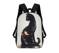 sinyumoney Cosmic Cat Silhouette Backpack School Business Laptop Rucksack Bag Unisex Casual Daypack for Teenage Girls Boys Women Men 17inch