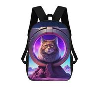 sinyumoney Cosmic Cats Eye View Backpack School Bag Water Resistant Travel Backpack Computer Bag for Girls Boys Teenage 17inch