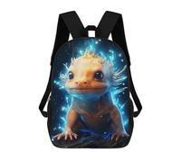 sinyumoney Cosmic Celestial Axolotl Rucksack Large Lightweight Casual Backpack for Campus Outdoor Travel Sports 17inch