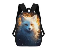 sinyumoney Cosmic Celestial Fox Backpack School Bag Secondary Causal Travel High School Bags - Perfect for Travel, Work And Daily Use 17inch