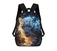 sinyumoney Cosmic Celestial Leopard 3D Printed Kids Backpacks Boys Fashion School Bag Travel Backpacks School Bags for Boys Elementary School Students 17inch