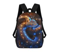 sinyumoney Cosmic Celestial Snake School Backpack Large Water Resistant Laptop Backpack for Teenage Girls Boys Women Men 17inch