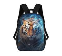 sinyumoney Cosmic Celestial Tiger Children's School Backpack 3D Printed for Kids Travel Rucksacks Book Bags Kids School Bag 17inch