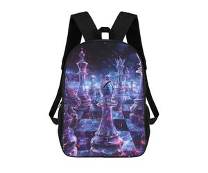 sinyumoney Cosmic Chess Backpack School Bag High Secondary School Bags Casual Backpack for Campus Outdoor Travel Sports 17inch