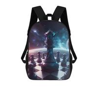 sinyumoney Cosmic Chess Battle School Backpack Daypacks Business Backpack Water Resistant Bookbag for School/Work/Travel 17inch
