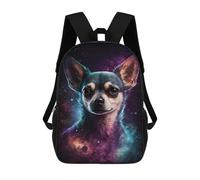 sinyumoney Cosmic Chihuahua Art Print-2 Backpack School Bag Lightweight Casual Daypack School Backpacks for Teenage Girls Boys Women Men 17inch