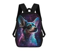 sinyumoney Cosmic Chihuahua Portrait-6 Backpack School Bag Daypacks Business Backpack Water Resistant Bookbag for Girls Boys Teenage 17inch