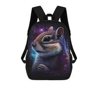 sinyumoney Cosmic Chipmunk Art Print Rucksack Water Resistant Computer Rucksack for Camping Outdoor Adventures And Daily Travel 17inch
