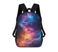 sinyumoney Cosmic Clouds Wallpaper Kids School Backpack 3D Printed Fashion School Bag Casual School Bag for Boys Elementary And Middle School Students 17inch