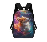 sinyumoney Cosmic Corgi Adventure-8 School Backpack Lightweight Schoolbag Dayback Bookbag College for Camping Outdoor Adventures And Daily Travel 17inch