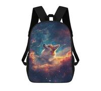 sinyumoney Cosmic Corgi Adventure School Bags Lightweight Schoolbag Dayback Bookbag College for Boys/Girls/Teenagers 17inch
