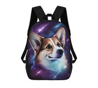 sinyumoney Cosmic Corgi Portrait-18 Backpack School Water Resistant Travel Backpack Computer Bag - Perfect for Travel, Work And Daily Use 17inch