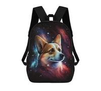 sinyumoney Cosmic Corgi Portrait-25 Backpack School Bag Business Laptop Rucksack Bag Unisex Casual Daypack for Men/Women 17inch