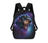 sinyumoney Cosmic Dachshund Portrait-2 Backpack School Lightweight Airport College Students Back Pack for School/Work/Travel 17inch