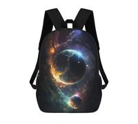sinyumoney Cosmic Dance of Planets 3D Printed Children's School Backpack for Kids High Capacity Travel Rucksacks Book Bags Kids School Bag Back Pack 17inch
