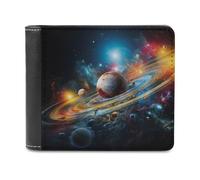 sinyumoney Cosmic Dance Planets in Motion -2 3D Print Clutch Purse Use Holds Bills RFID Blocking Soft Convenient Wallets Craftsmanship Gifts 11.7cm*9.5cm