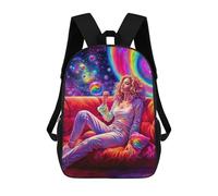 sinyumoney Cosmic Daydream Backpack School Bag Water Resistant School Bag Business Backpack - Perfect for Travel, Work And Daily Use 17inch