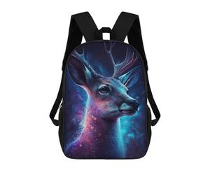 sinyumoney Cosmic Deer Portrait-2 School Backpack High Secondary School Bags Casual Backpack for Girl, Teen Girls 17inch