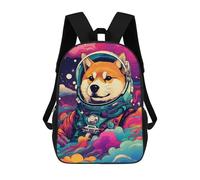 sinyumoney Cosmic Dog Astronaut Backpack School Bag Business Durable Laptop Bag for Campus Outdoor Travel Sports 17inch