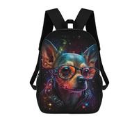 sinyumoney Cosmic Dog Goggles Backpack School Bag Lightweight Casual Daypack School Backpacks for School/Work/Travel 17inch
