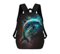sinyumoney Cosmic Dolphin Art Print-10 School Backpack Water Resistant School Bag Business Backpack for Men/Women 17inch
