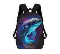 sinyumoney Cosmic Dolphin Art Print-7 Backpack School Bag Work Laptop Backpack Rucksack Bag for Boys/Girls/Teenagers 17inch